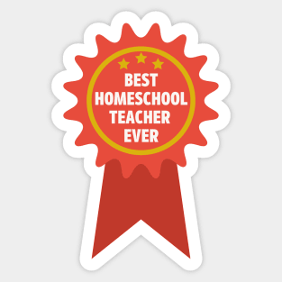 Vintage Best Homeschool Teacher Badge Sticker